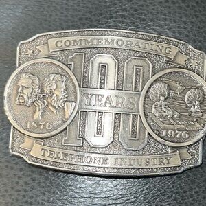 Vintage Limited Edition 1976 100 Years Telephone Industry Lewis Buckles Chicago
